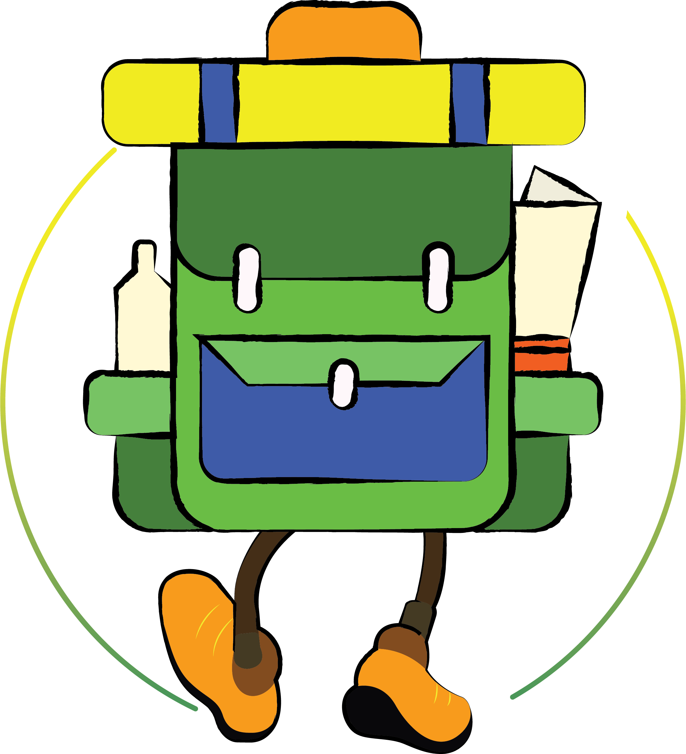 Travelling foot logo